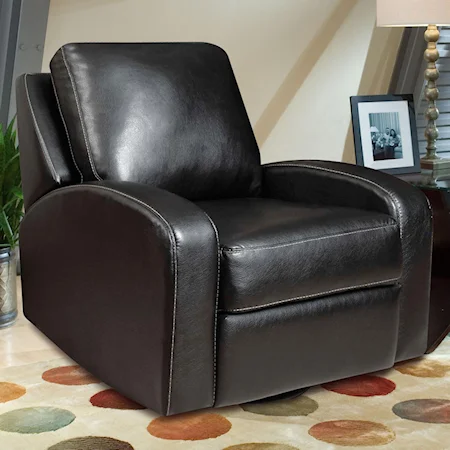 Bonded Leather Swivel Glider Recliner